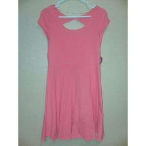 Coral skater style dress